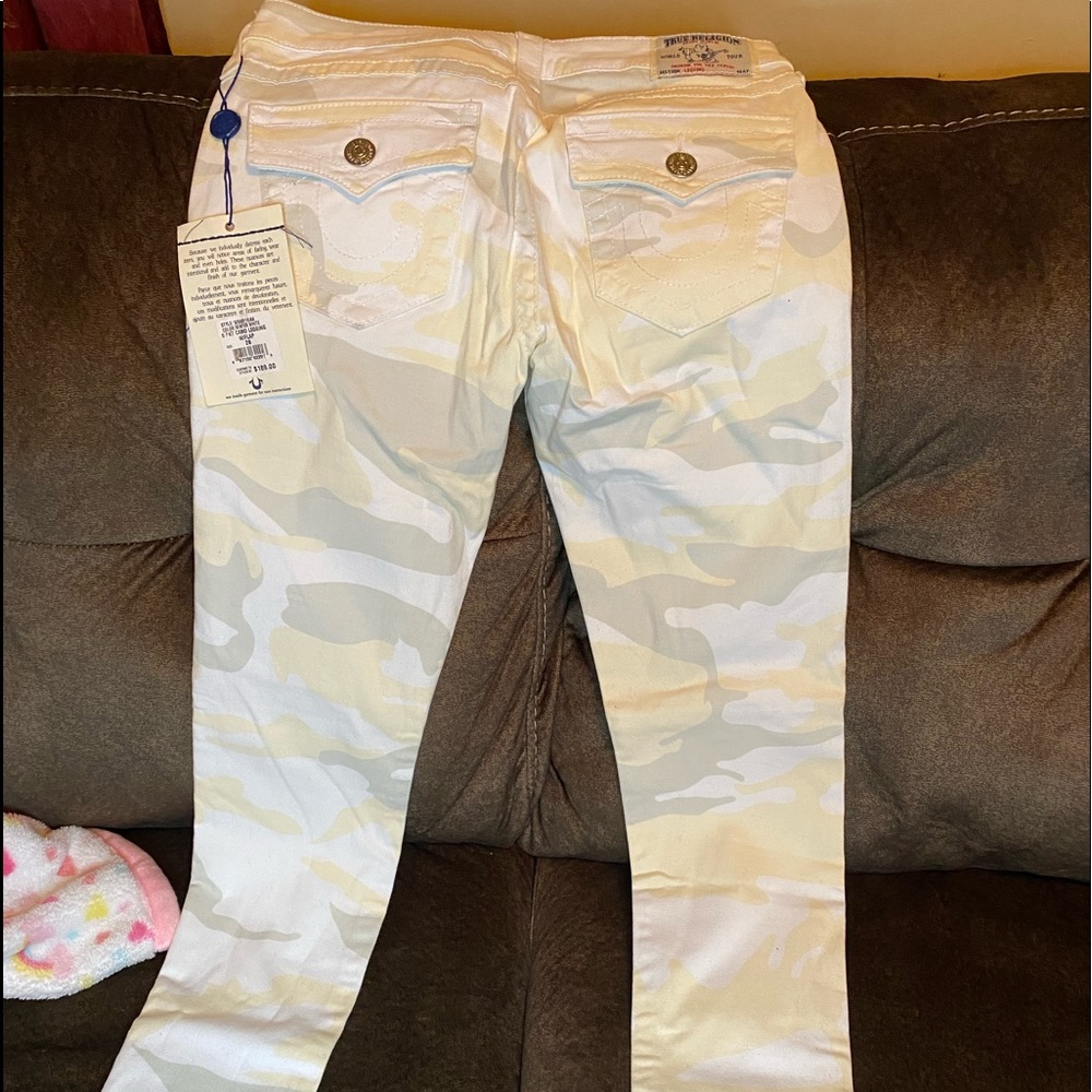 Light camo skinny jeans from true religion